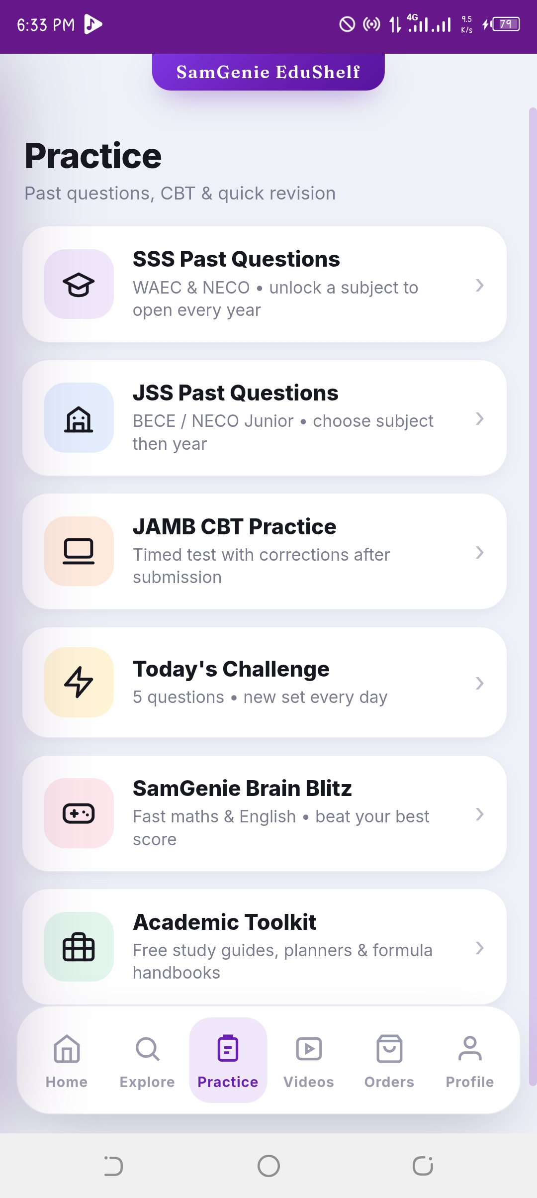Past questions practice hub