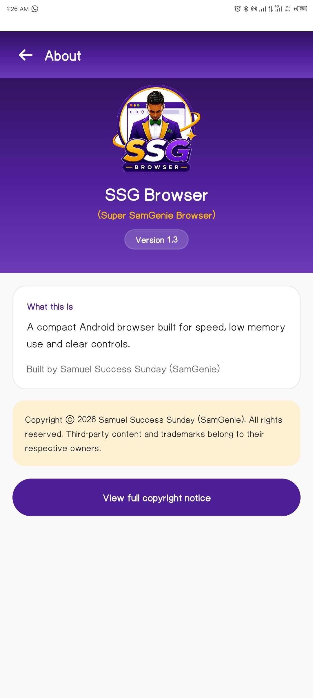 About SSG Browser